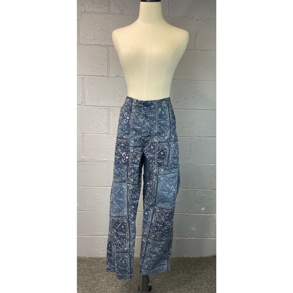 Levis Printed Bandana Chore Utility Pants Urban Outfitters Boho Gorpcore 33x30 - Picture 3 of 14